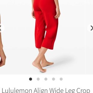 Lululemon align wide leg crop 23""